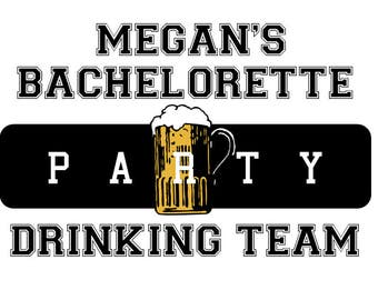 Bachelorette Party Tattoo, Bachelor Party Tattoo, Hen Party Tattoo, Drinking Team, Custom Hen Party Tattoo