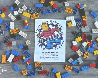 LEGO Birthday Invitation - Digital / Printable