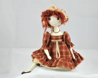 OOAK art doll - Handmade Doll, Rag Doll, Doll Textile, Cloth Doll - Art Doll - rag doll, doll, homespun, LILLY romantic