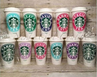 Personalized starbucks cup, Teacher gifts, Personalized gift, Coffee lovers, Teen Gift, Holiday gift, Gift Idea, Christmas Gift, Cowork gift