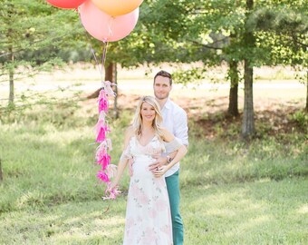 Giant 36" Color Balloon - Jumbo Pink Balloon - Giant Blue Balloon - Jumbo Balloon with Tassel Tail - 3ft Balloon - Large Balloon - Photoprop