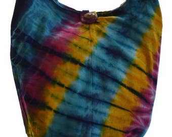 Boho bag, Tie Dye shoulder bag. Messenger,Hippie, Gypsy Sling,Hippy, Hobo, Crossbody.