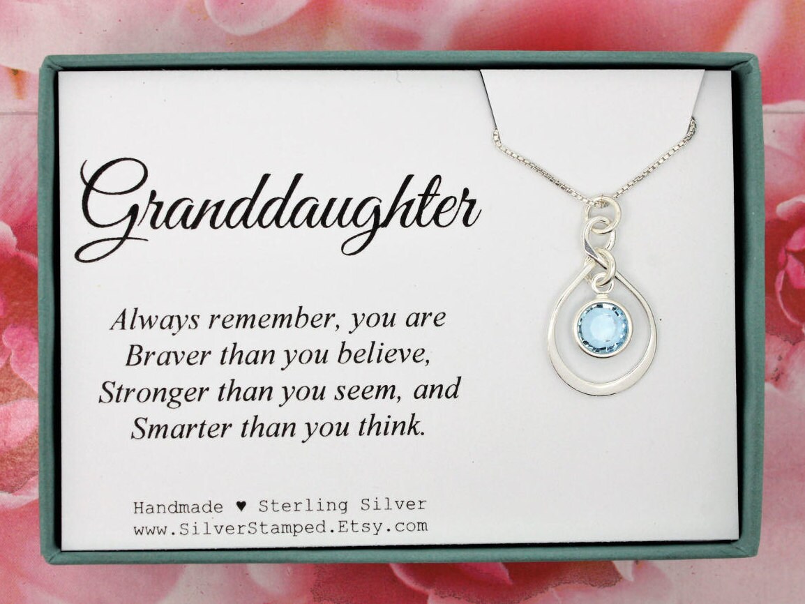 Gift for Granddaughter Gift sterling silver Swarovski