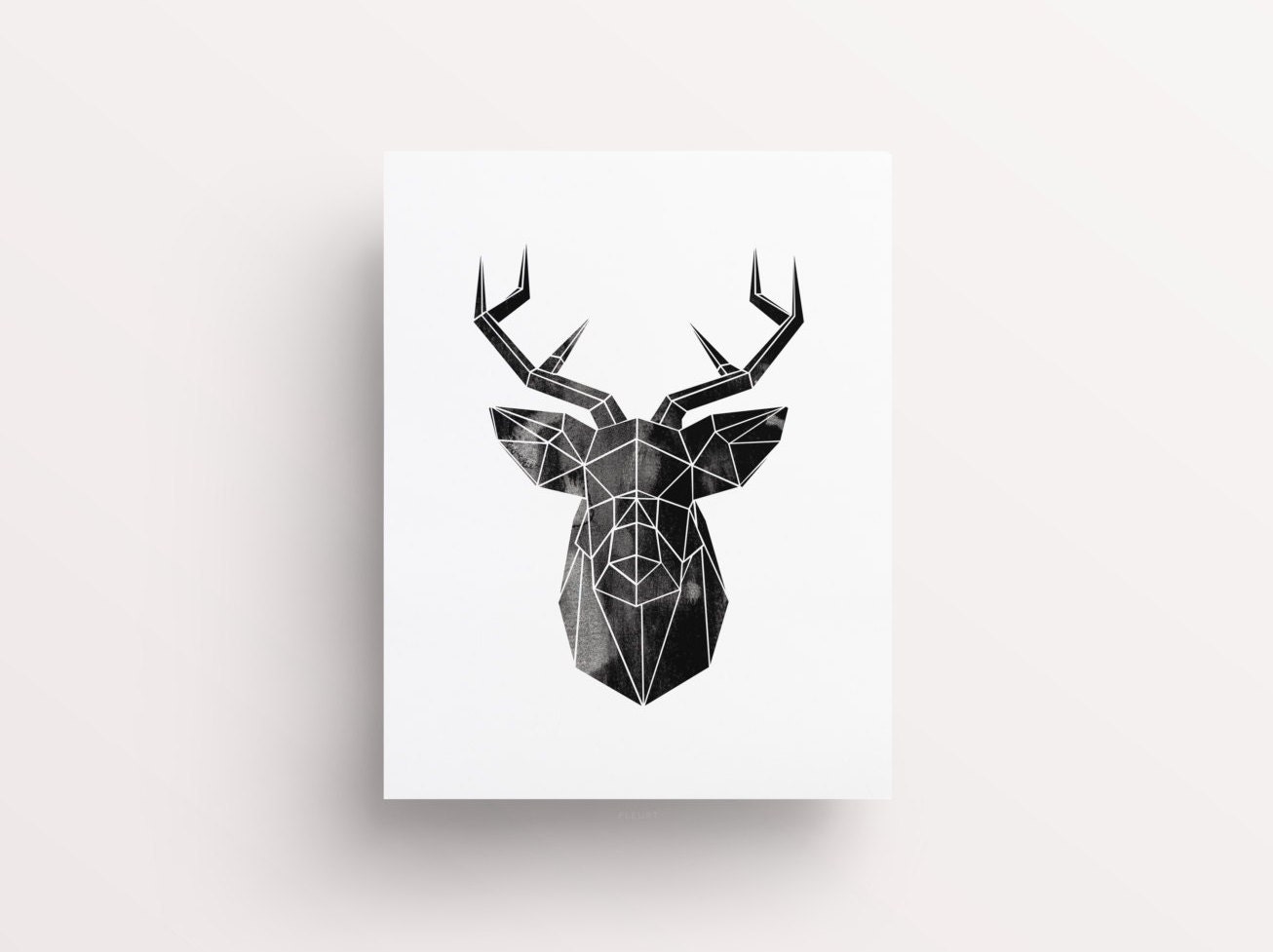 Stag Head Print Deer Head Print Dear Printable Stag Art