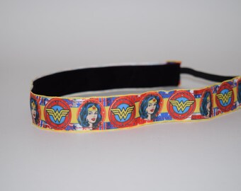 Wonder Women Headband- Wonder Women- WW Face- WW Headband