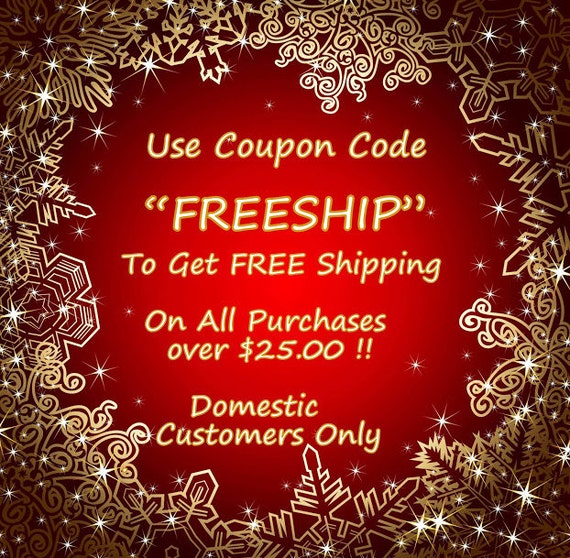 FREE SHIPPING Coupon Code..Use Coupon Code by UniqueTrinkets4u