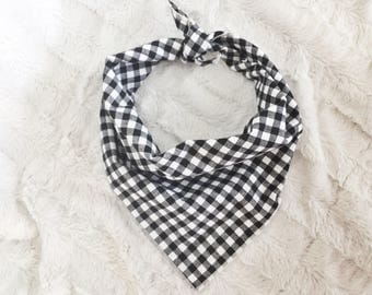 Plaid Dog Bandana, Tie On Dog Bandana, Hipster Dog Accessory, Gingham Dog Bandana, Large Dog Bandana, Bright Dog Bandana, Puppy Gift, Dog