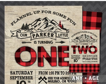 Lumberjack Birthday Invitation, Lumberjack Invite, Printable Lumberjack Invitation, Rustic, Lumberjack Birthday, Lumberjack Party