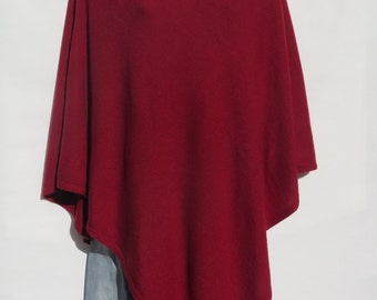 MITCHIES Nylon Poncho w/ Curly Lamb & Piping Canada Fur Womens SZ S Pearl POMK68 main image 1