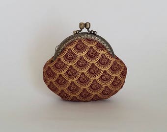 Metal Frame Purse, Clasp Purse, Coin Pouch, Kisslock Purse,