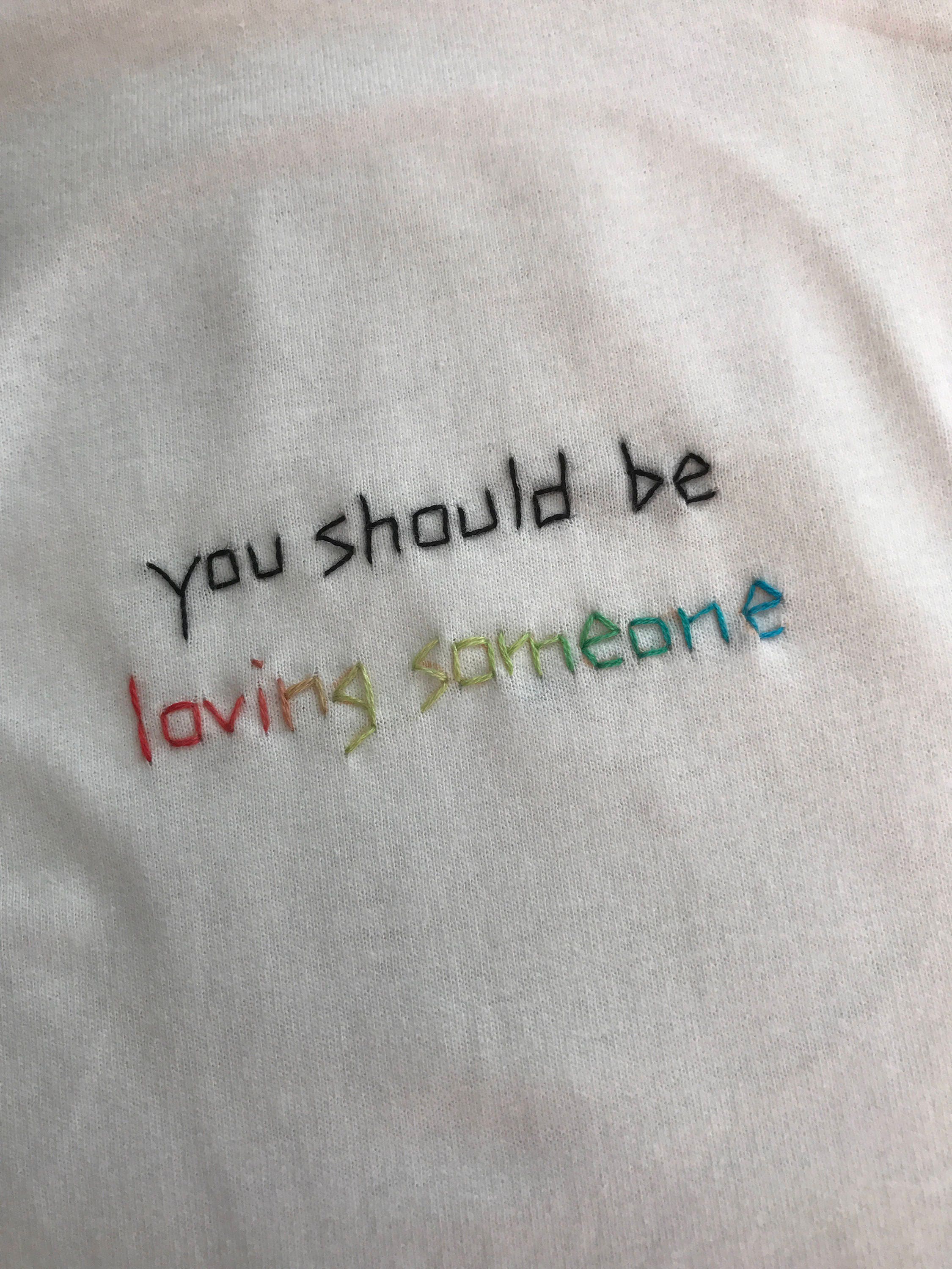 Loving Someone Embroidered Shirt