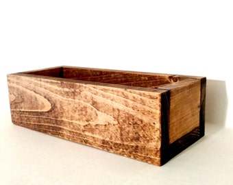 Wood Planter Box Rustic Home Decor Wood Box Decor Organizer