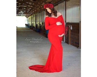 35 colors short/long sleeved Maternity sweetheart gown•maternity gown •plus size•maternity wedding photo prop dress•fitted maternity
