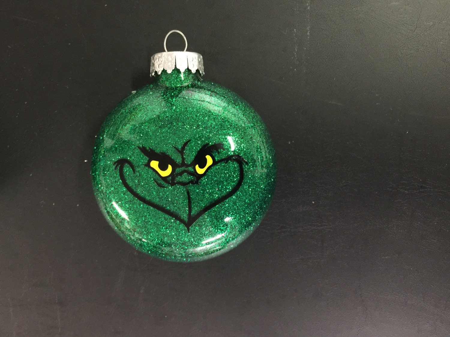 Grinch Glitter Ornament