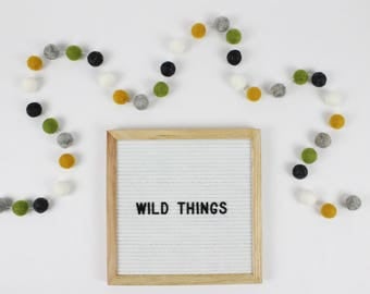 Pom Pom Garland | Custom Felt Ball Garland | Nursery Decor | Birthday Banner | Felt Pom Pom Garland | Pompom Garland | Wild Things