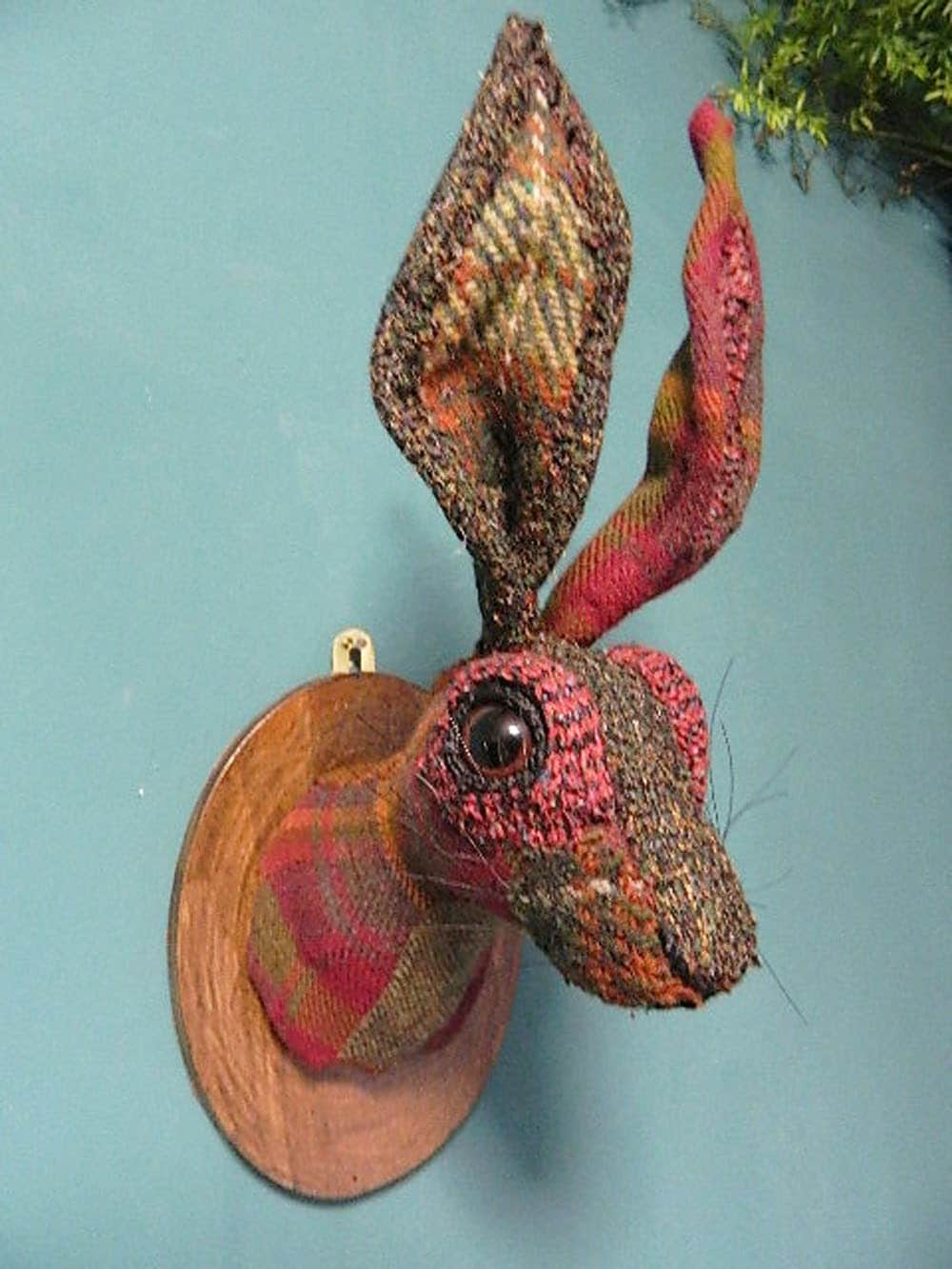 Hare Head Fauxidermy Fake Taxidermy Rabbit Replica Mount