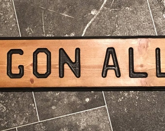 Diagon Alley - Hand Made Personalized Wall Plaques made from wood - finished in beeswax - Harry Potter