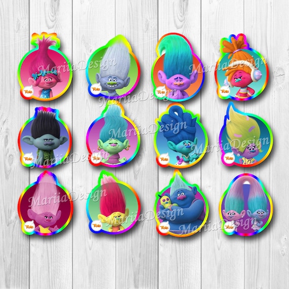 Trolls Movie Cupcake Toppers