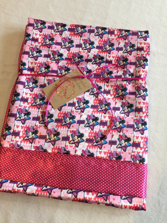 Disney Minnie Mouse silky Baby blanket, Silky blanket, Stroller blanket, Lovey, silky, Homemade.