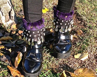 Size 44 Gypsy Boots - Ribbons of Colour