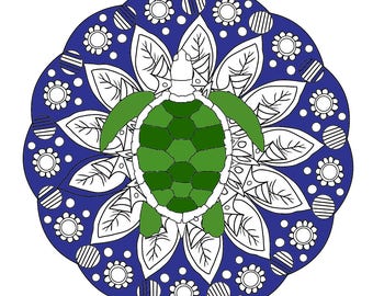 Download Turtle mandala | Etsy