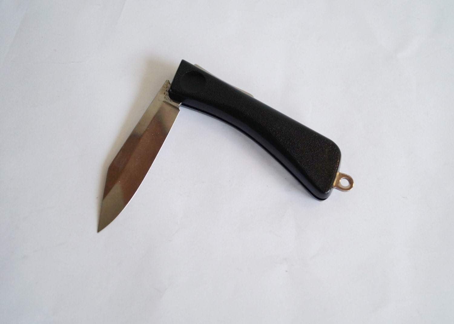 Pocket Knife with Lock Black Plastic Handle Folding Knife