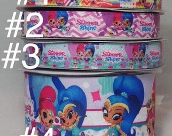 Shimmer and Shine Grosgrain Ribbon, Hair bow Ribbon