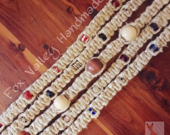 Beaded Hemp Dog Leashes