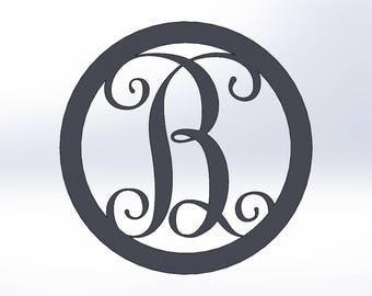 Circle initials | Etsy