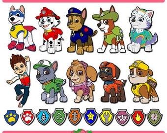 Paw patrol badges | Etsy