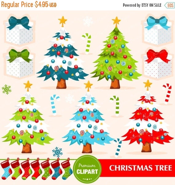 70% Off Sale Christmas Tree Clipart Christmas By Premiumclipart