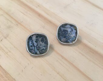 Iridescent Ancient Roman Glass Earrings