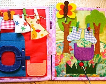 quiet book soft toy for girl funny games gift for your little one activity book to developing the skills of your child.