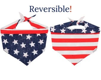 Dog Bandana, 4th Of July Dog Bandana, Bandana, Dog Accessories, Dog Clothes, Dog Clothing, Pet Bandana, Dog Scarf, Stars and Stripes