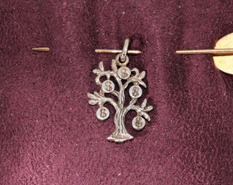 Lucky Money Tree Charm, Vintage, Estate, Sterling Silver/SS, 925, Cute, Small, Layaway available, ET259