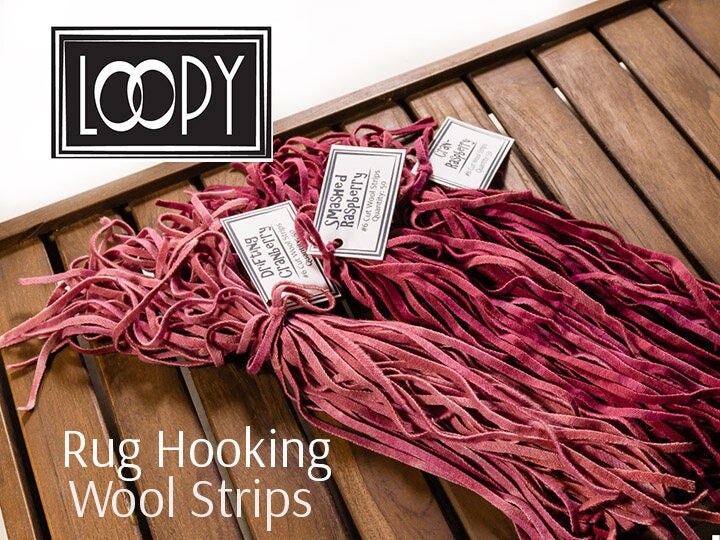 Rug Hooking Wool Strips Three Berries Hand Dyed Wool for