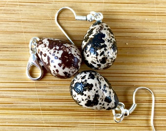 Polymer clay quail eggs food charm jewelry