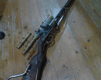Steampunk Rifle ("Custom build - previous rifle made , NOT FOR SALE , i take Custom requests for both pistol's and rifles.