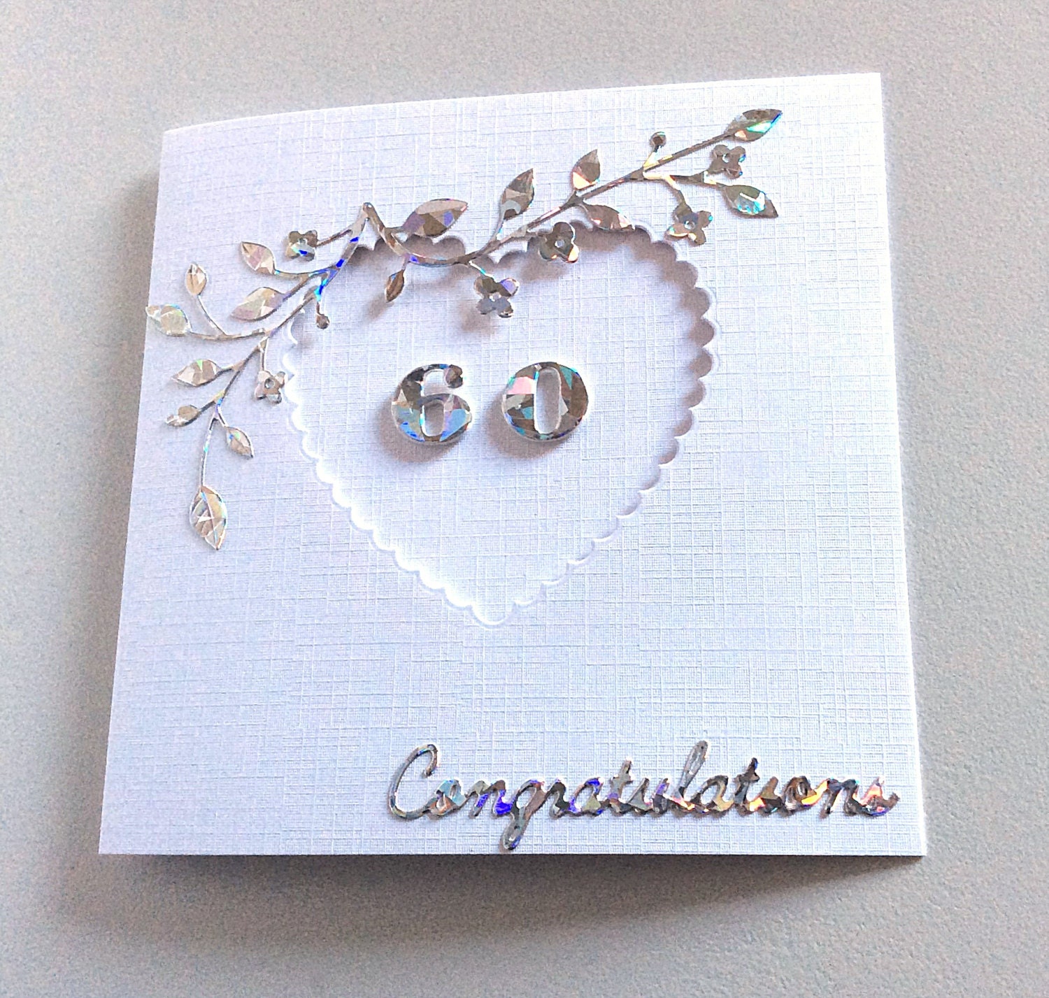 diamond wedding anniversary 60th anniversary card wife