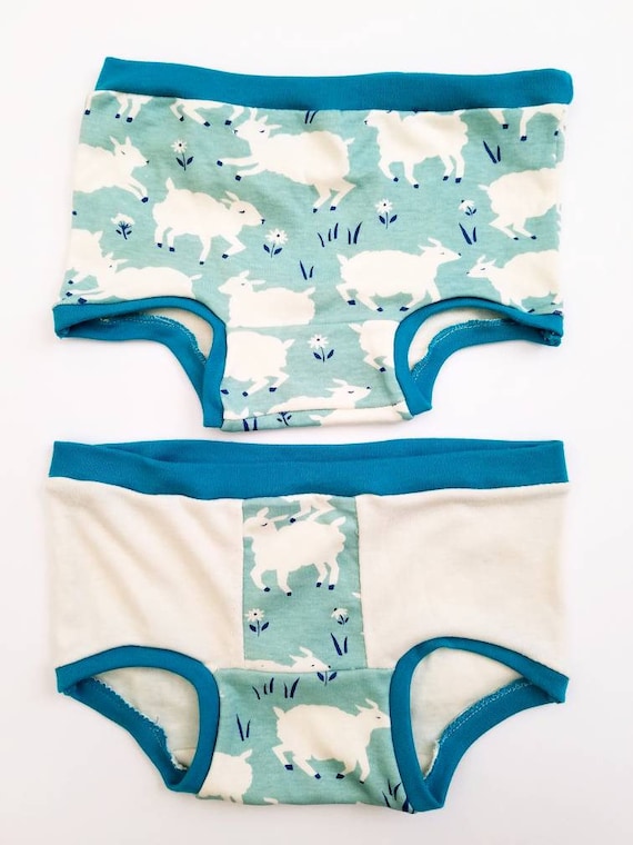 Items similar to Organic knit fabric. Toddler girl panties/briefs