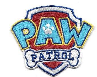 Paw Patrol Patch Embroidered Iron / Sew on Badge Costume DIY Applique Souvenir