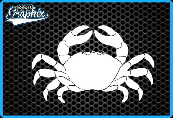 CRAB Vinyl Decal Salt Life River Car Truck Boat Laptop