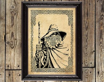 Odin print, Viking print, Wotan, Valhalla, norse art, Pagan, Burzum, mythology, scandinavian God, Ragnarok, myth, Odin, shaman, print,171
