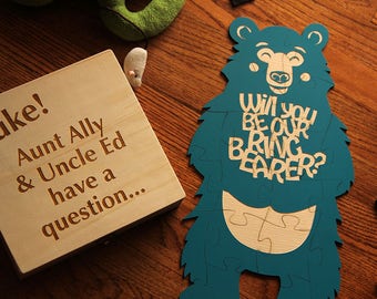 Ring Bearer Puzzle, Bear Puzzle, Will you be our Ring Bearer, Ring Bearer Proposal, Ask Ring Bearer,