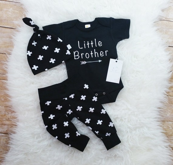 Little Brother Outfit Take Home Baby Boy Outfit Newborn Baby