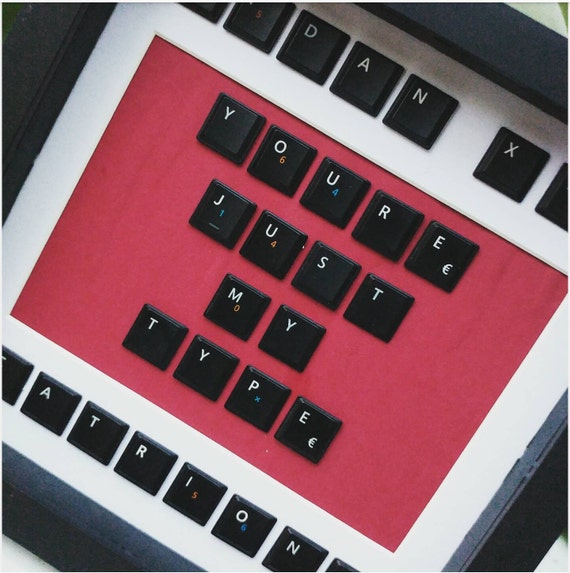 Personalised frame geekchic computer nerd decorative wall