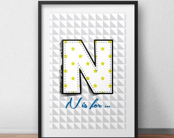 Initial Wall Art letter wall art | etsy Initial Wall Art letter wall art | etsy