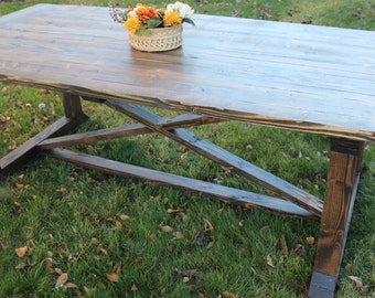 Rustic Farmhouse Table, Farmhouse Dining Table, Rustic Dining Table, Kitchen Table, Country Table, Farmhouse Furniture, Cabin Furniture,
