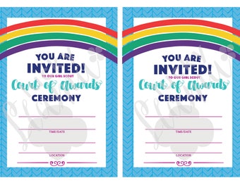 Girl Scout Award Ceremony Invitation/flyer - Instant Download