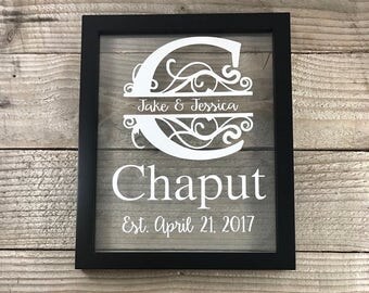 Wedding, Wedding Gift, Wedding Gift Ideas, Personalized Gift, Gifts for Couple, Gifts for Bride, Established Sign, Last Name Sign, Weddings